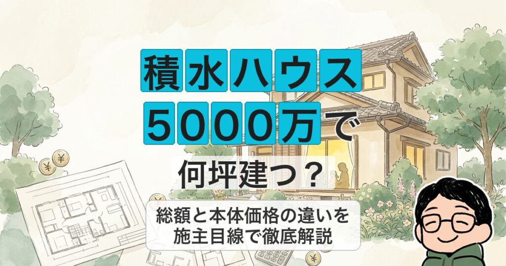 積水ハウス 5000万で 何坪建つ？