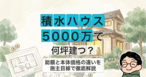 積水ハウス 5000万で 何坪建つ?