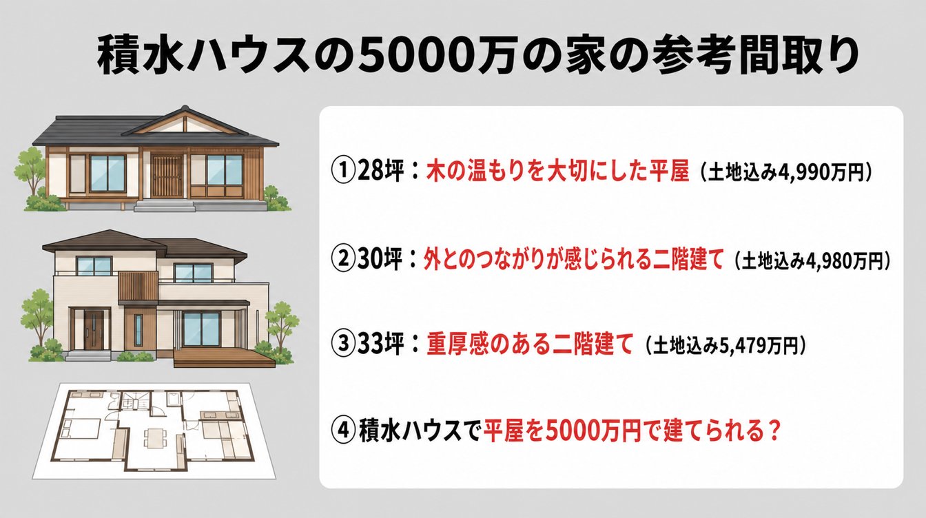 積水ハウスの5000万の家の参考間取り