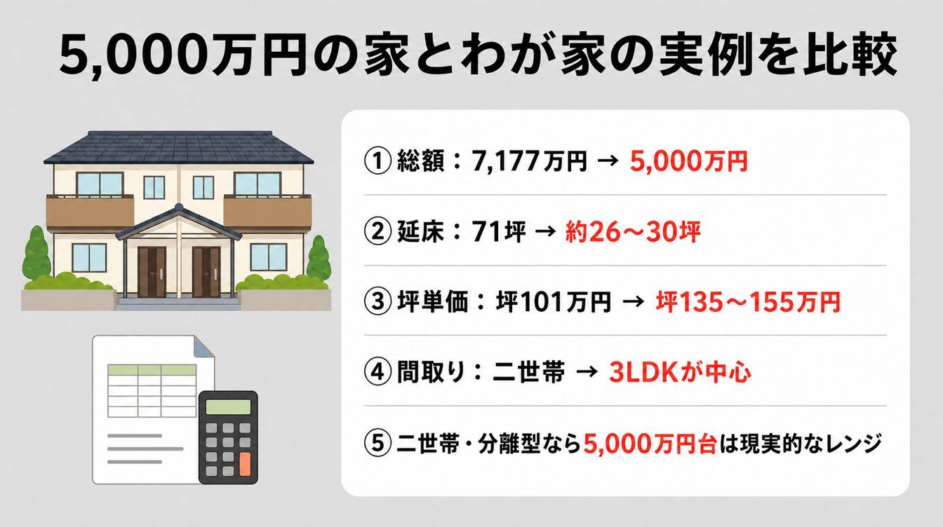 5000万の家を積水ハウスで建てたわが家の実例との比較