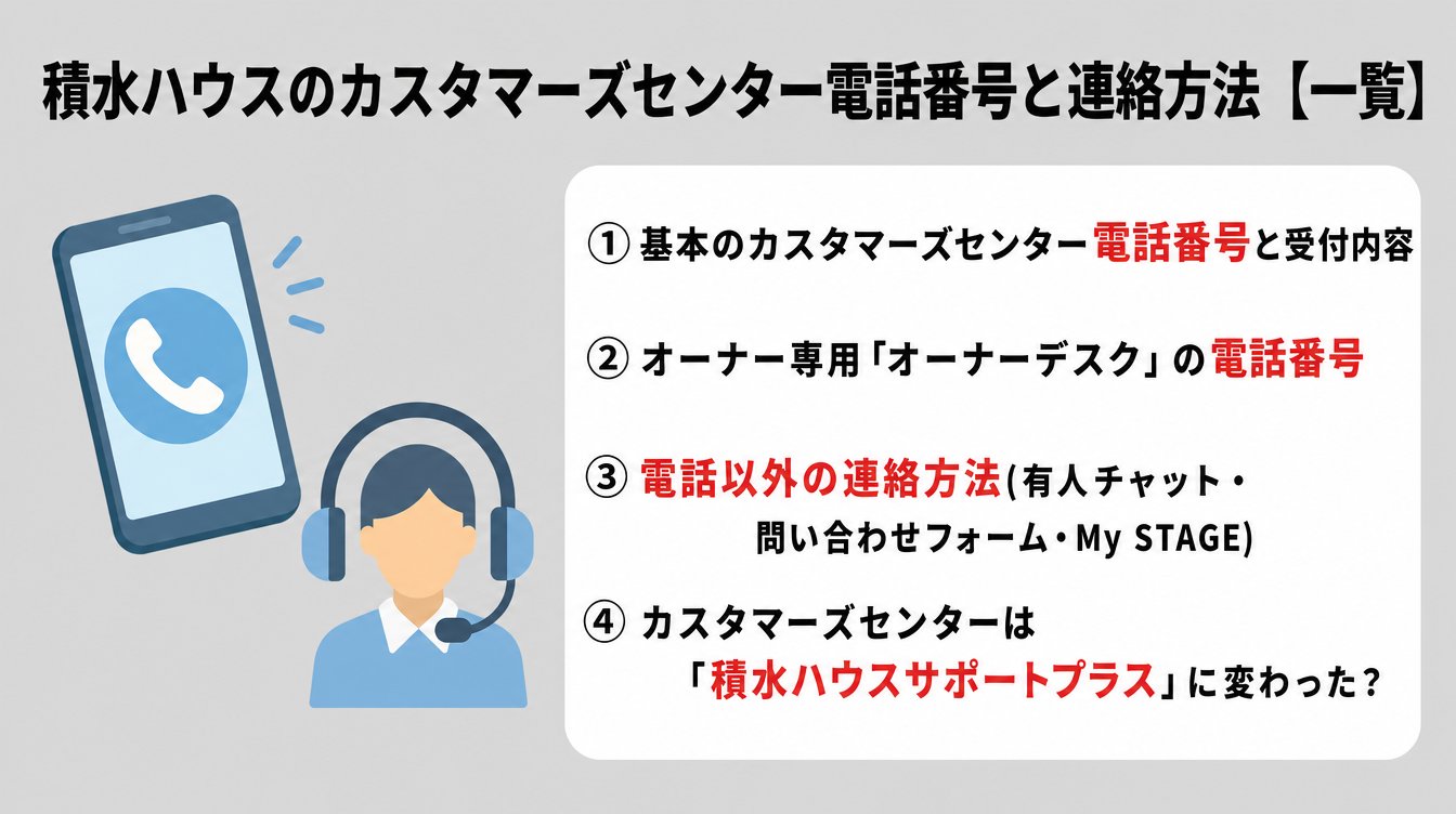 積水ハウスのカスタマーズセンター電話番号と連絡方法【一覧】
