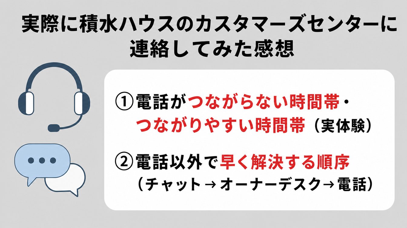 実際に積水ハウスのカスタマーズセンターに連絡してみた感想