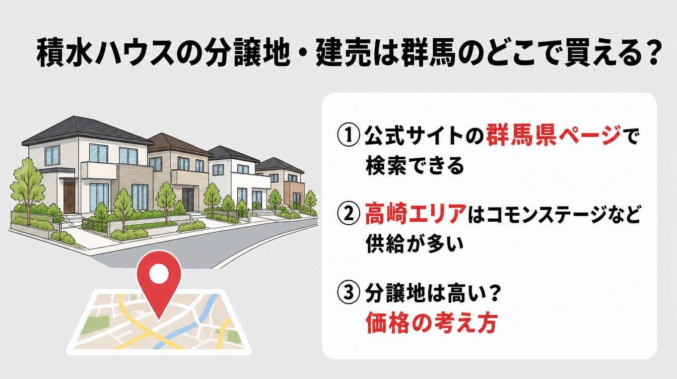 積水ハウスの分譲地・建売は群馬のどこで買える？