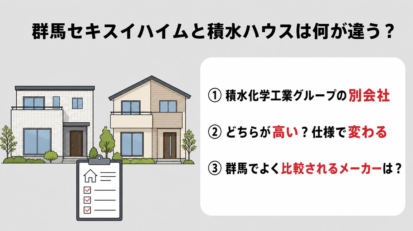 群馬セキスイハイムと積水ハウスは何が違う？