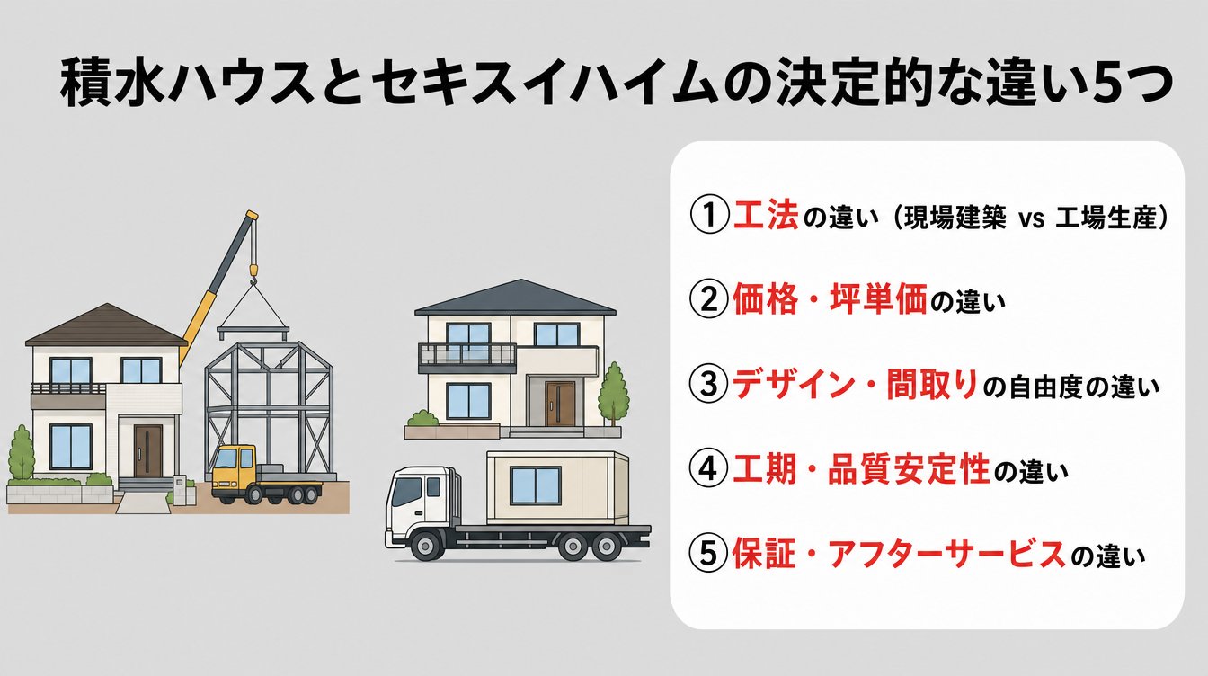 積水ハウスとセキスイハイムの決定的な違い5つ