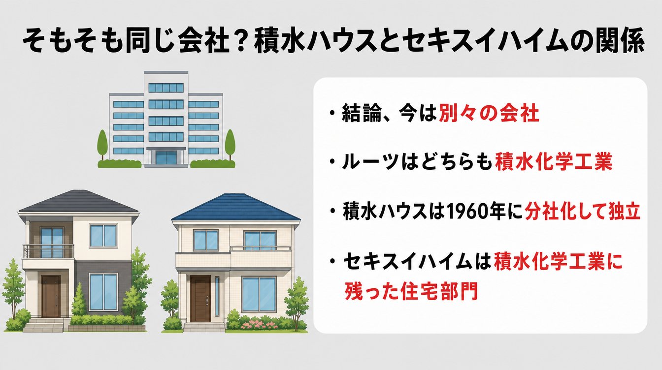 そもそも同じ会社?積水ハウスとセキスイハイムの関係