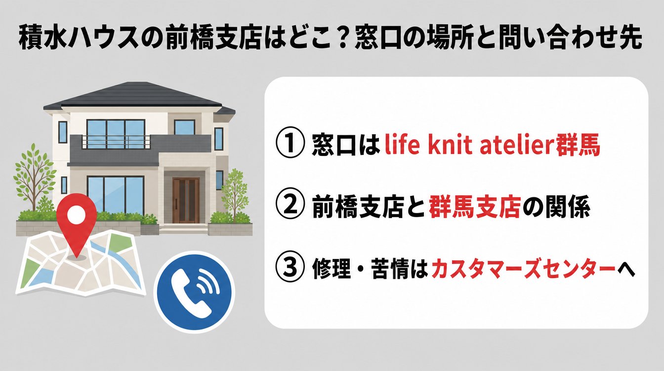 積水ハウスの前橋支店はどこ？窓口の場所と問い合わせ先