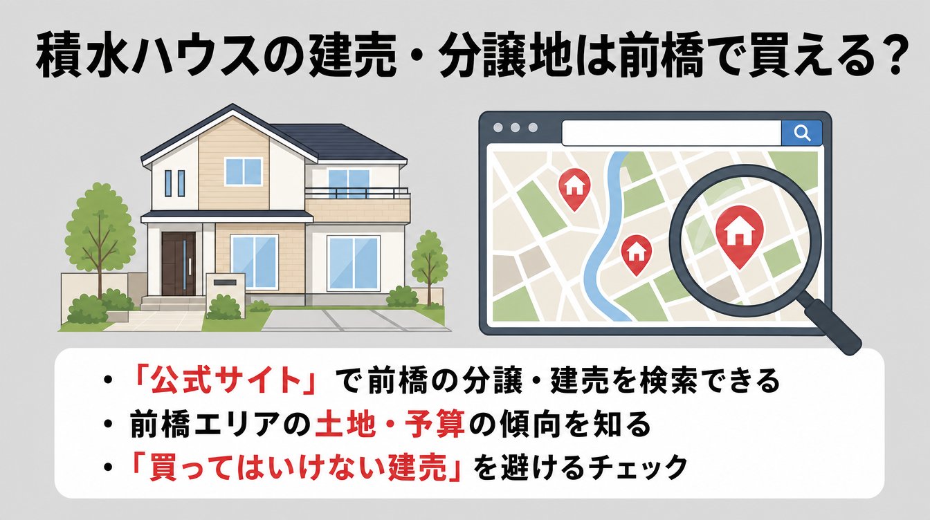 積水ハウスの建売・分譲地は前橋で買える？