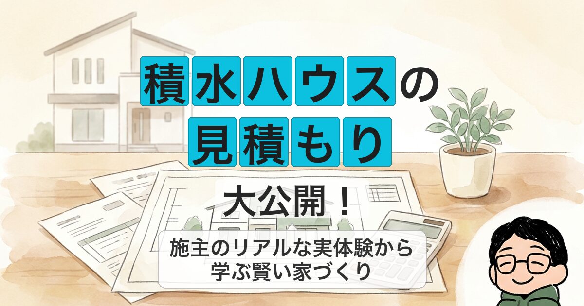 積水ハウスの 見積もり 大公開!