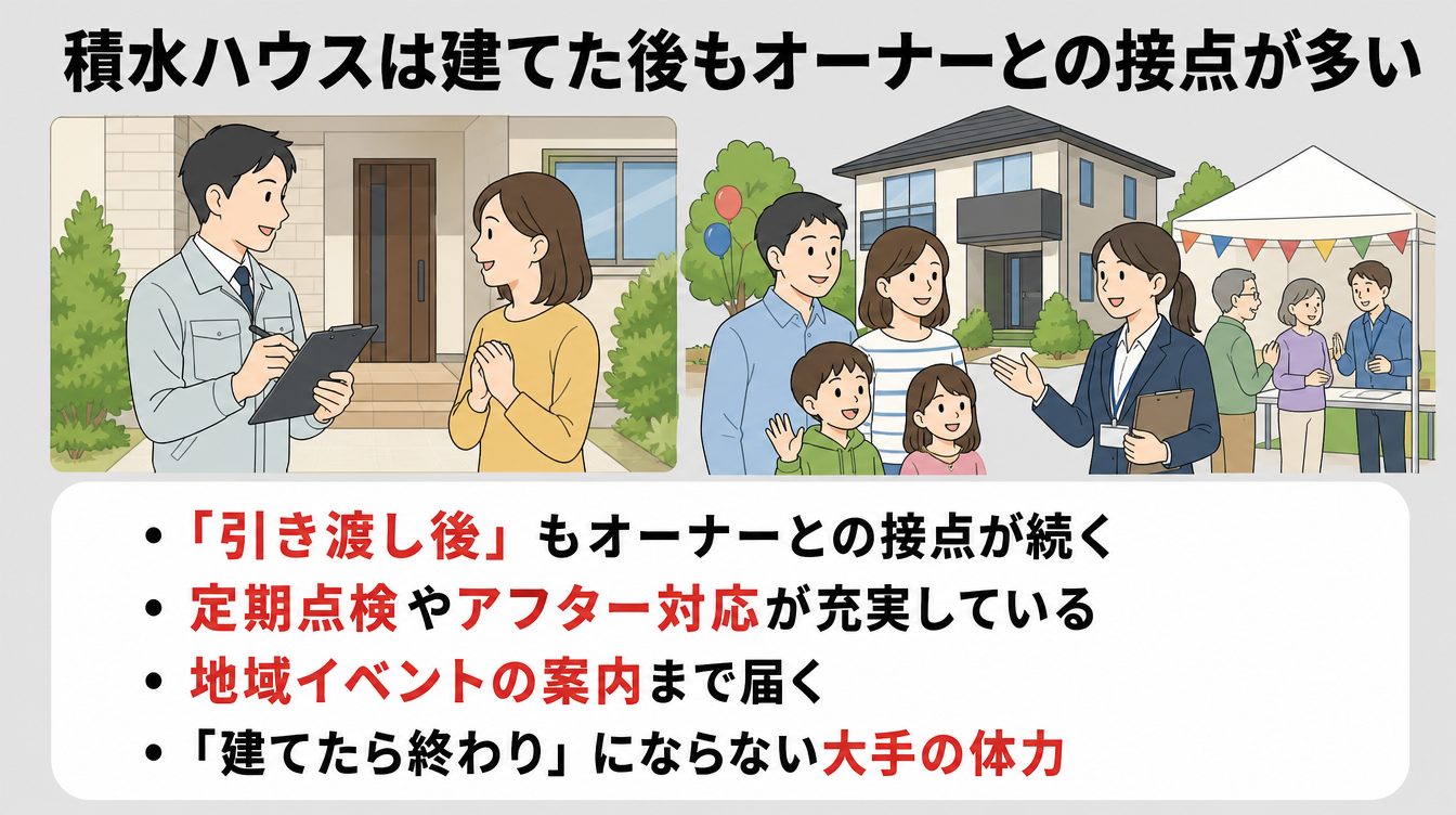 積水ハウスは建てた後もオーナーとの接点が多い