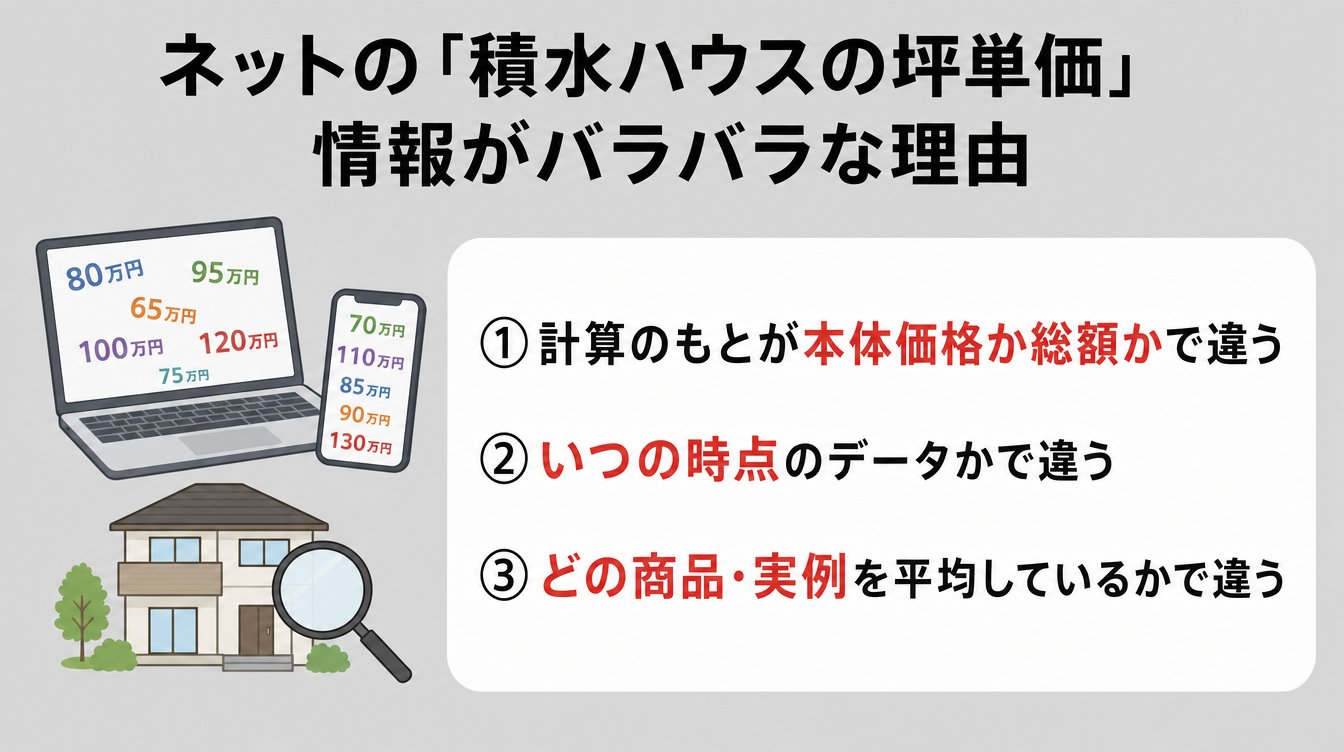 ネットの「積水ハウスの坪単価」情報がバラバラな理由