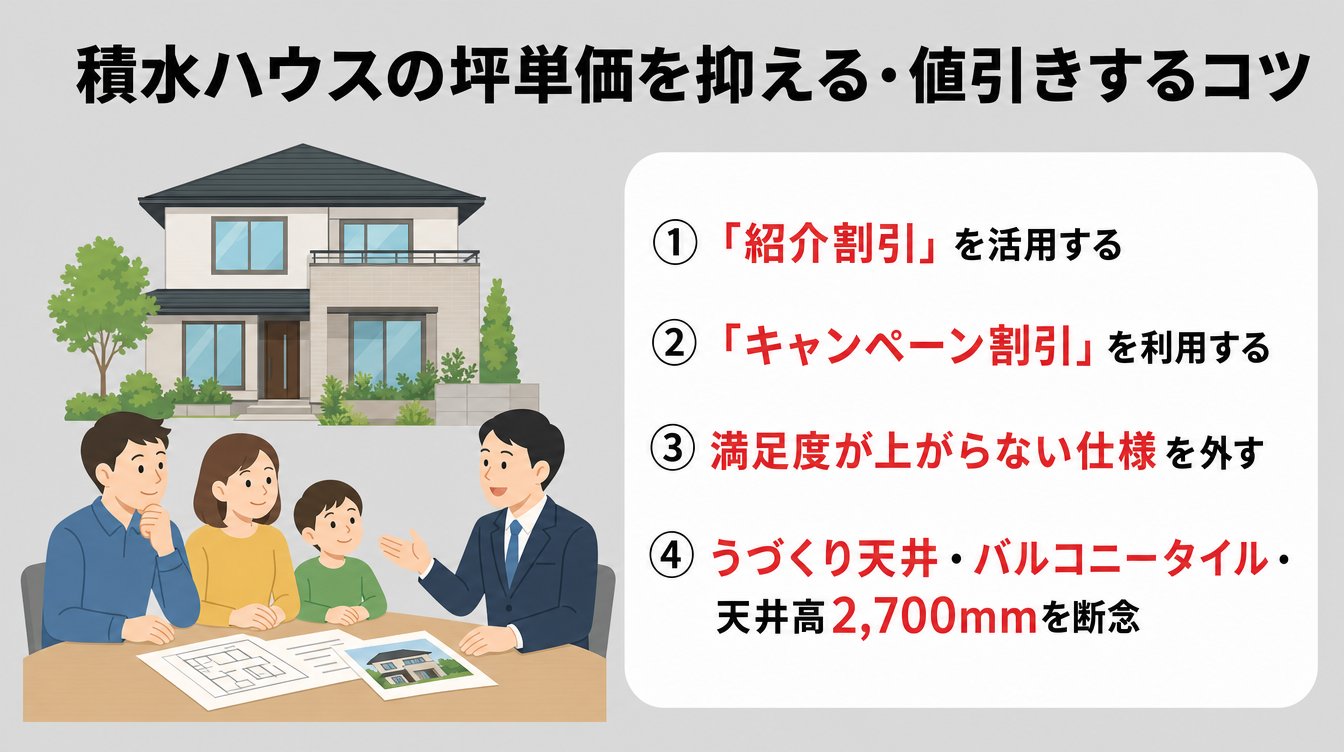積水ハウスの坪単価を抑える・値引きするコツ