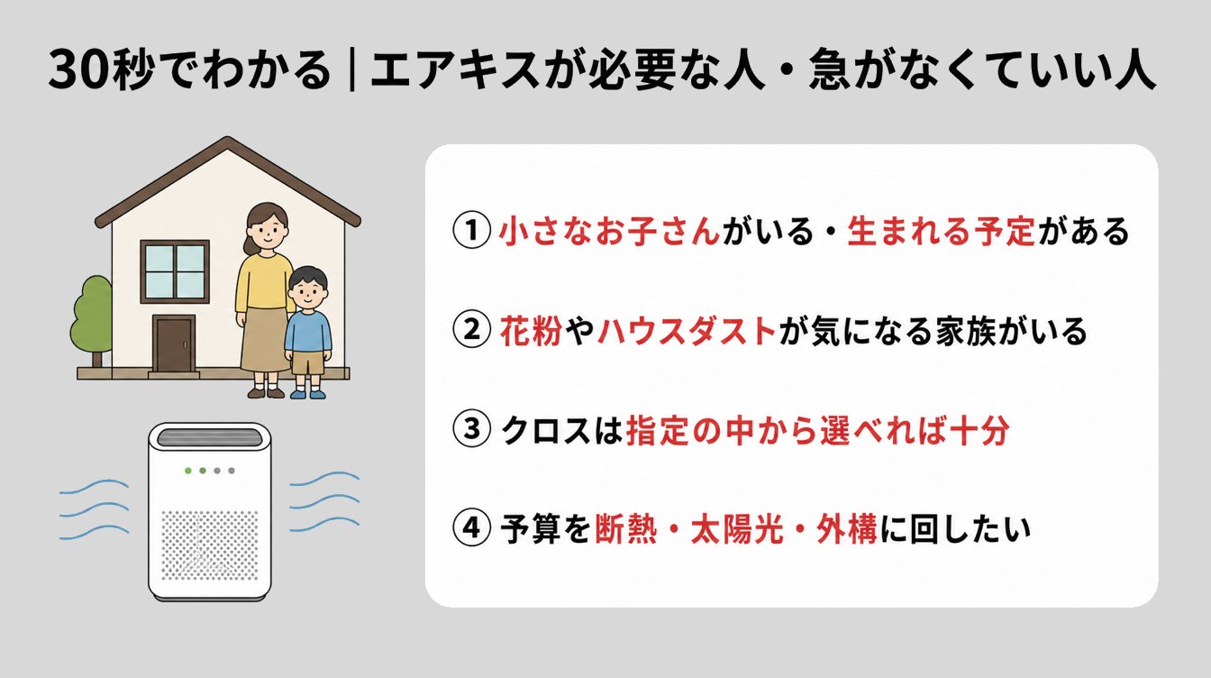 30秒でわかる|エアキスが必要な人・急がなくていい人