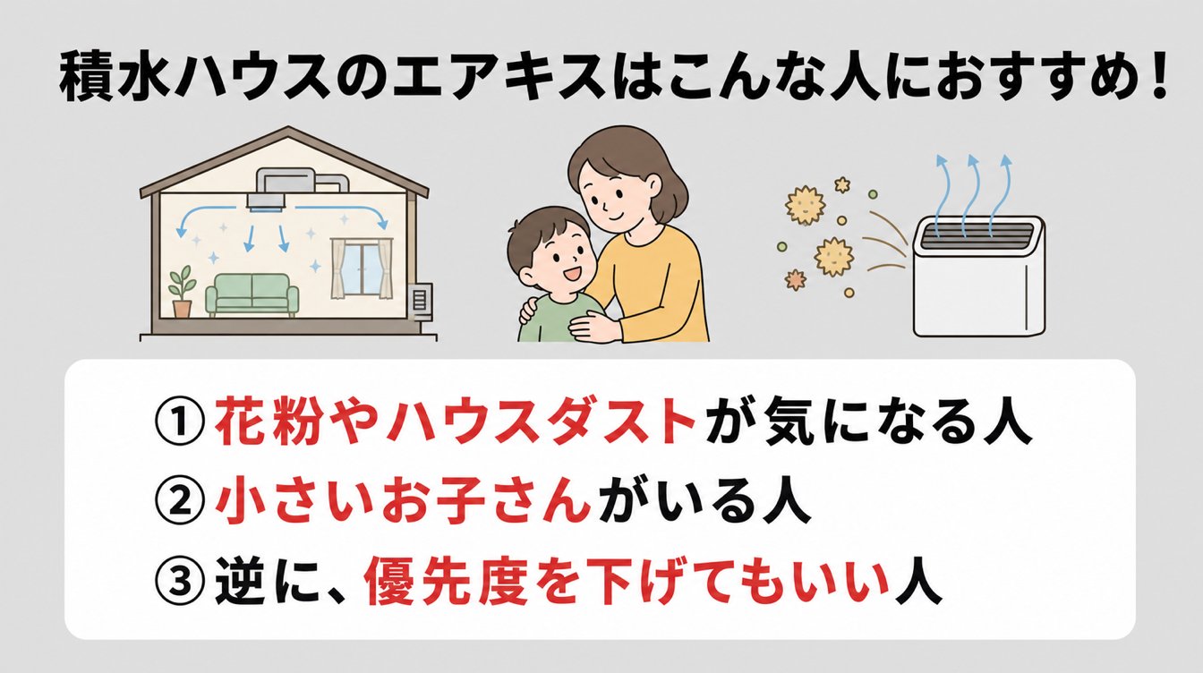 積水ハウスのエアキスはこんな人におすすめ!