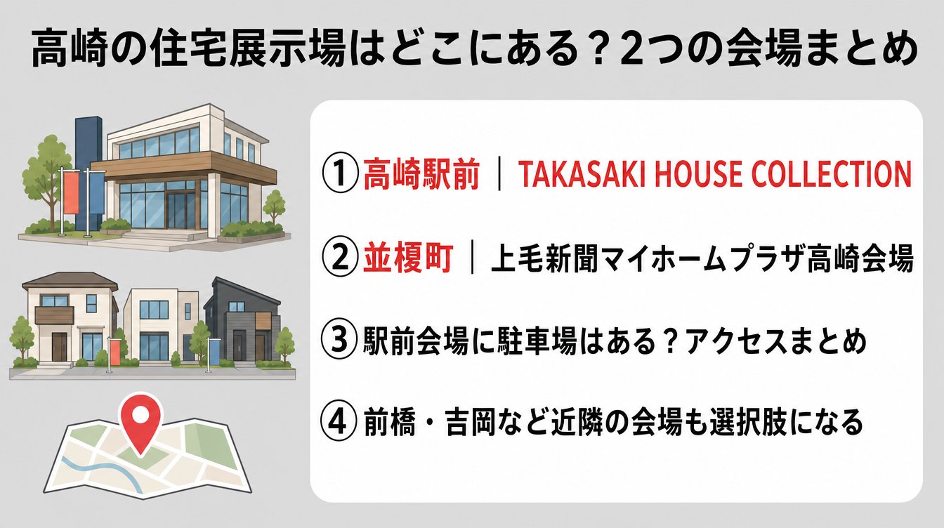 高崎の住宅展示場はどこにある？2つの会場まとめ