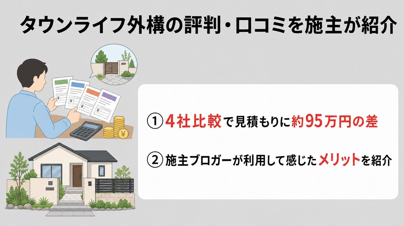 タウンライフ外構の評判・口コミを施主が紹介