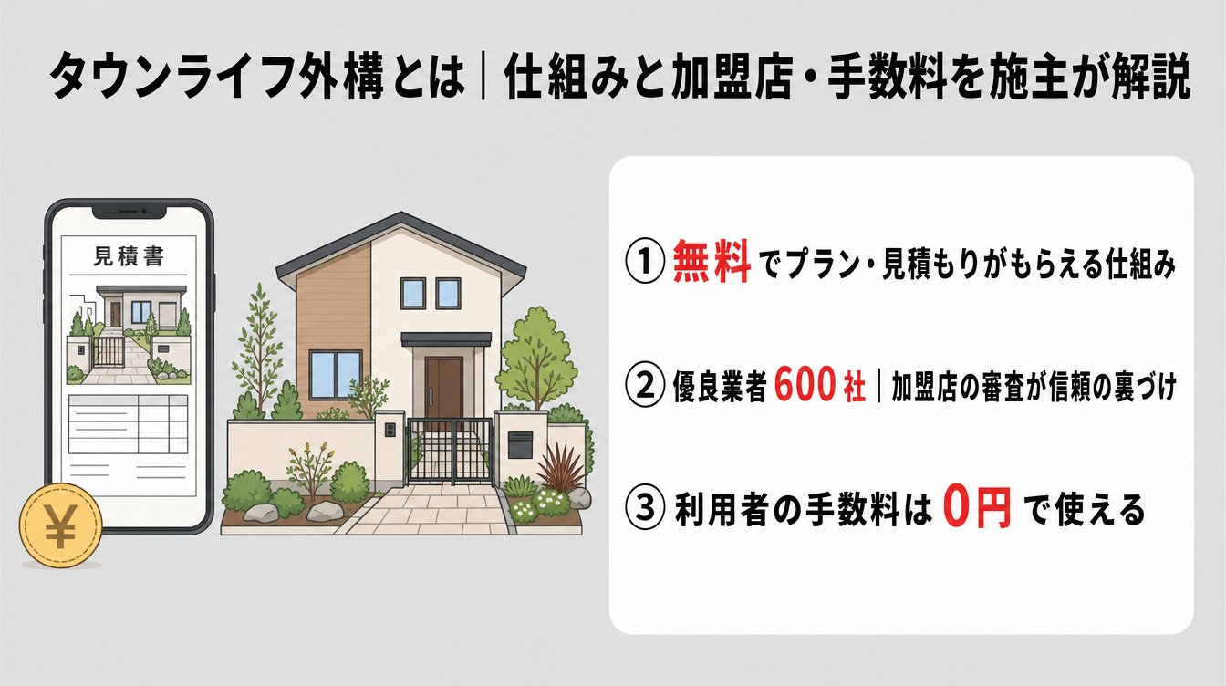 タウンライフ外構とは｜仕組みと加盟店・手数料を施主が解説