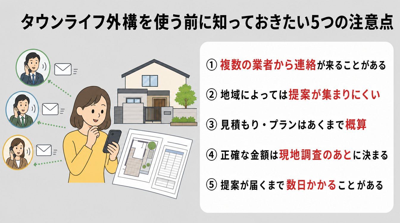 タウンライフ外構を使う前に知っておきたい5つの注意点