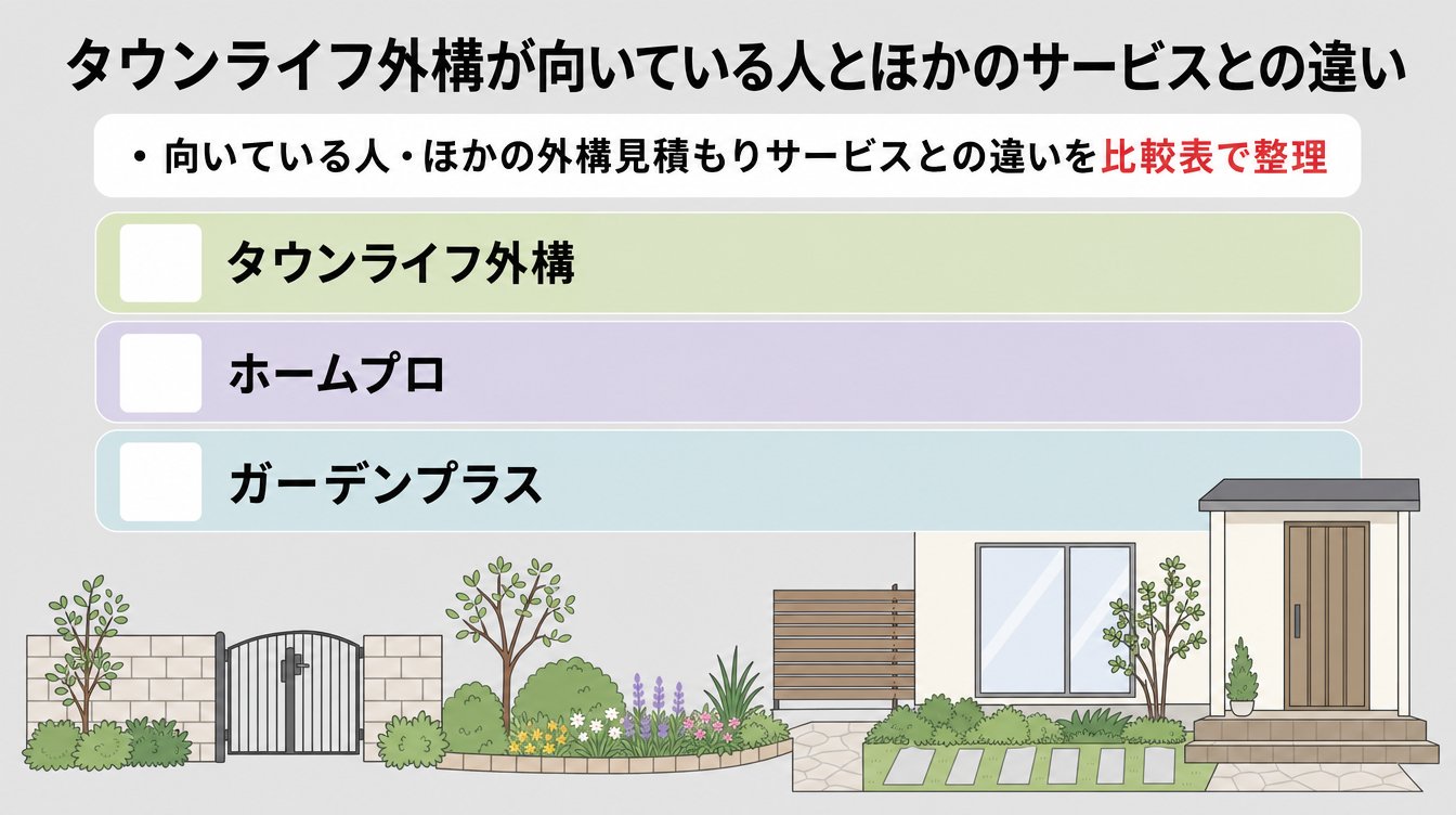 タウンライフ外構が向いている人とほかのサービスとの違い