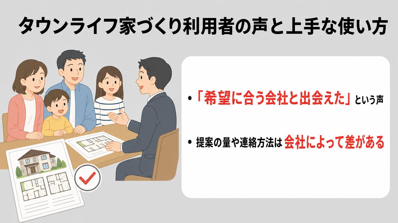 タウンライフ家づくり利用者の声と上手な使い方