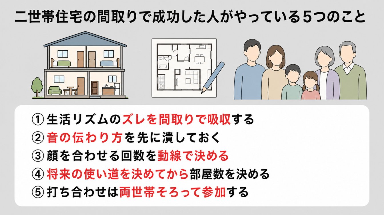 二世帯住宅の間取りで成功した人がやっている5つのこと