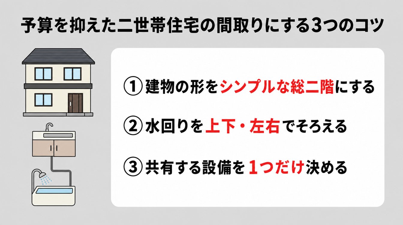 予算を抑えた二世帯住宅の間取りにする3つのコツ