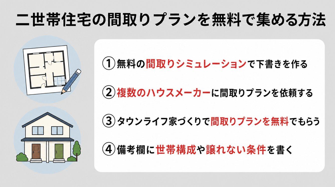 二世帯住宅の間取りプランを無料で集める方法