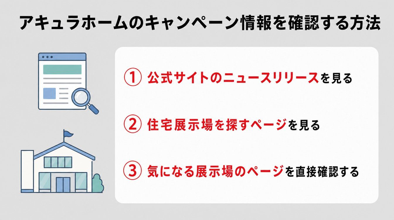 アキュラホームのキャンペーン情報を確認する方法