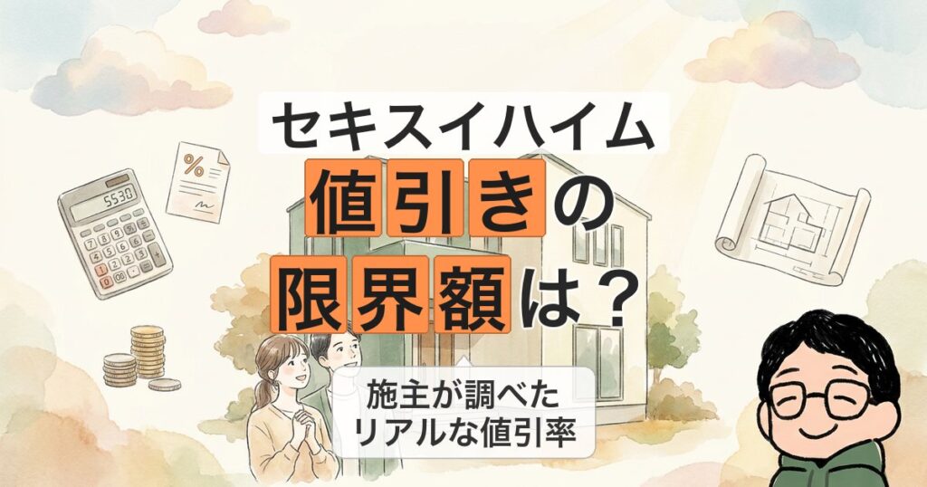 セキスイハイム 値引きの 限界額は？