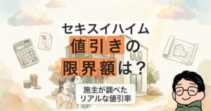 セキスイハイム 値引きの 限界額は?