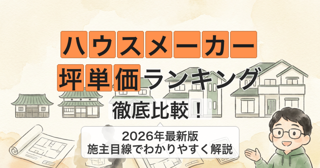 ハウスメーカー 坪単価ランキング 徹底比較！
