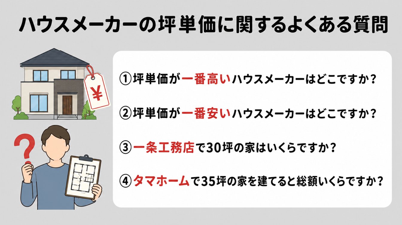 ハウスメーカーの坪単価に関するよくある質問