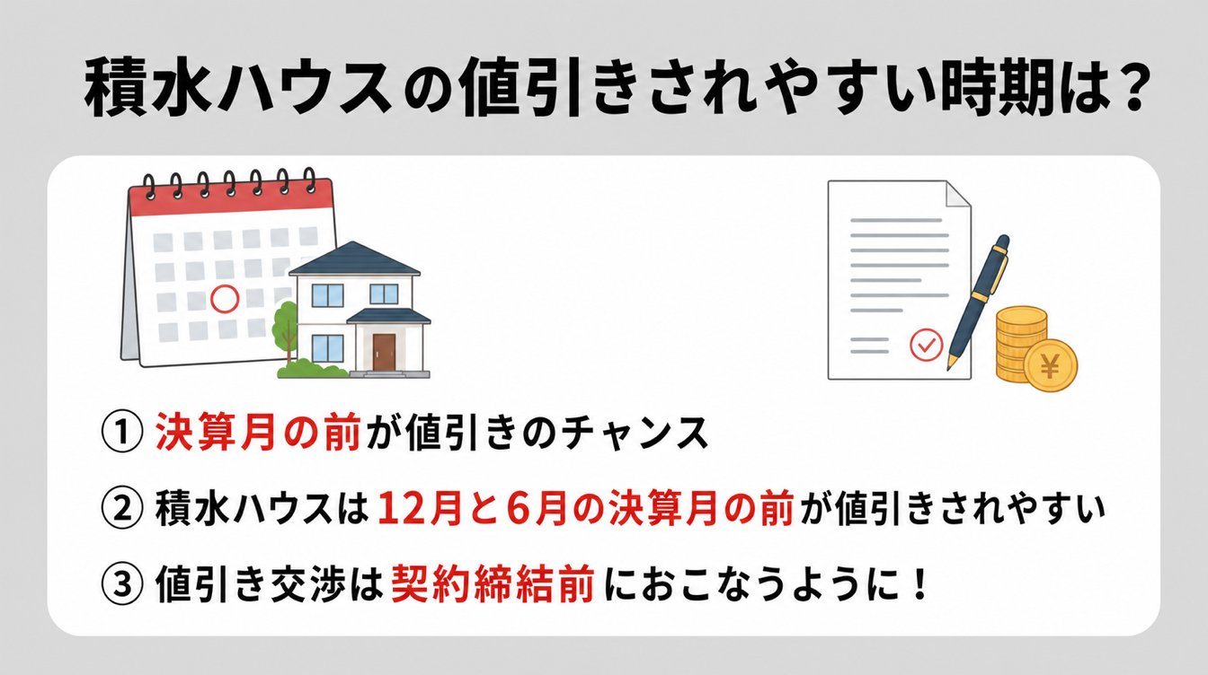 積水ハウスの値引きされやすい時期は？
