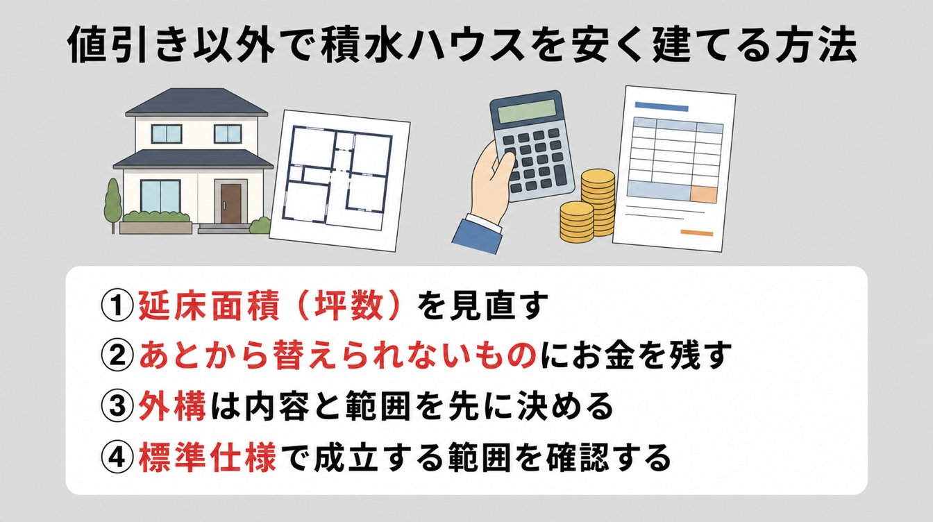 値引き以外で積水ハウスを安く建てる方法