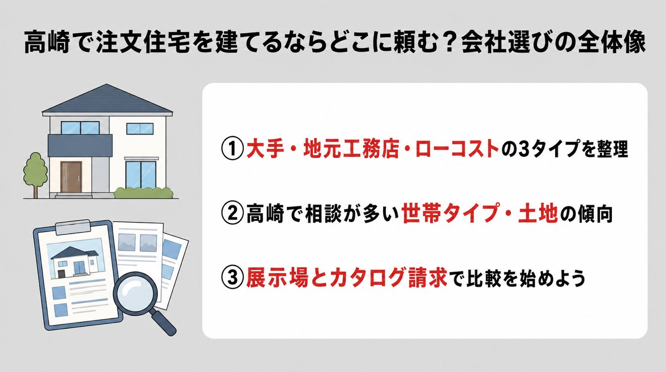高崎で注文住宅を建てるならどこに頼む?会社選びの全体像