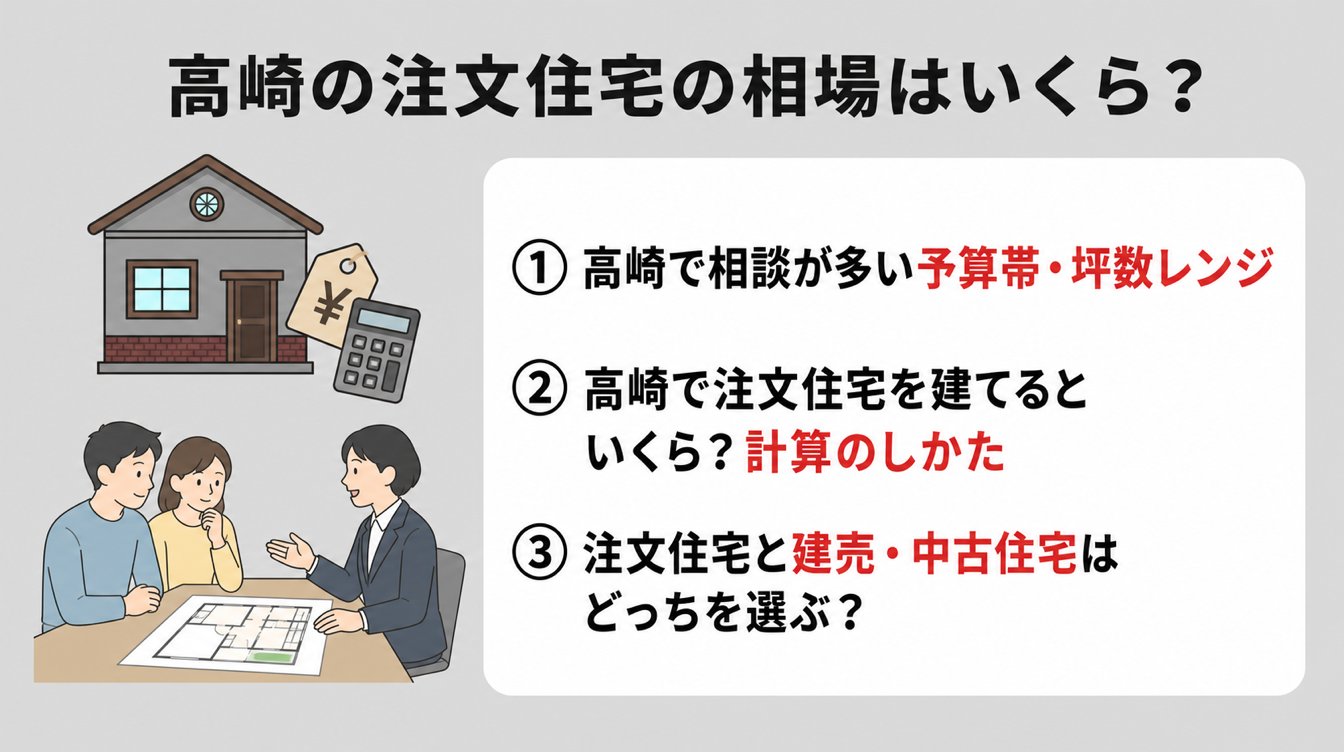 高崎の注文住宅の相場はいくら?