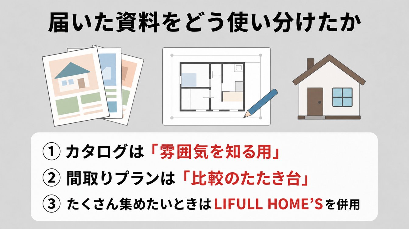 届いた資料をどう使い分けたか