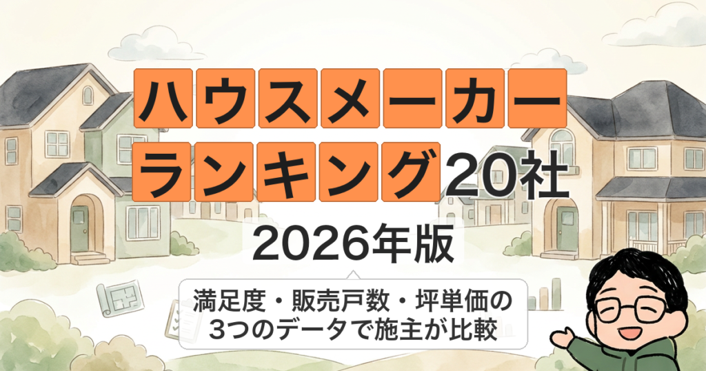 ハウスメーカー ランキング20社 2026年版