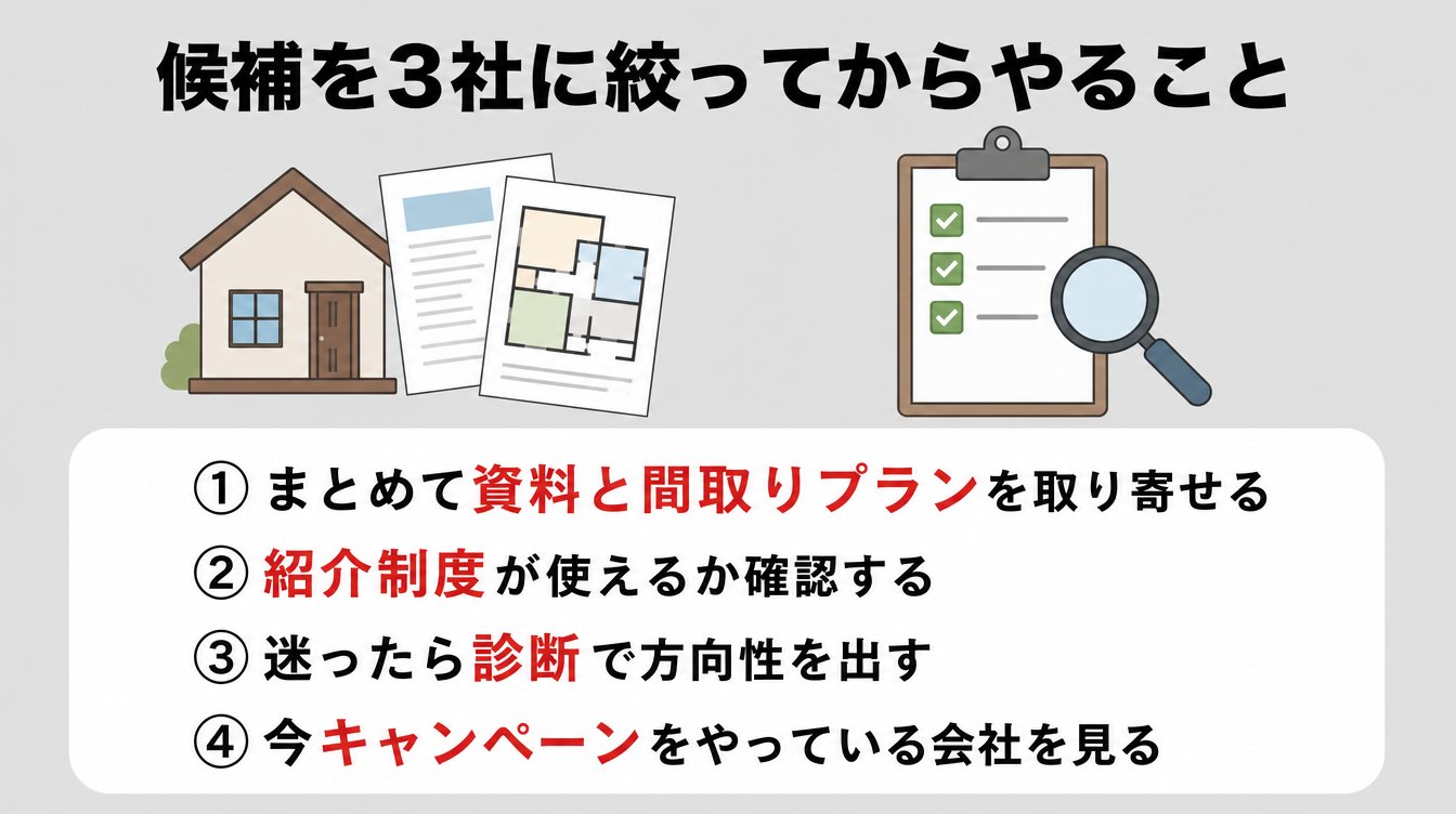 ランキングで気になる会社が見つかったら|候補を3社に絞ってからやること