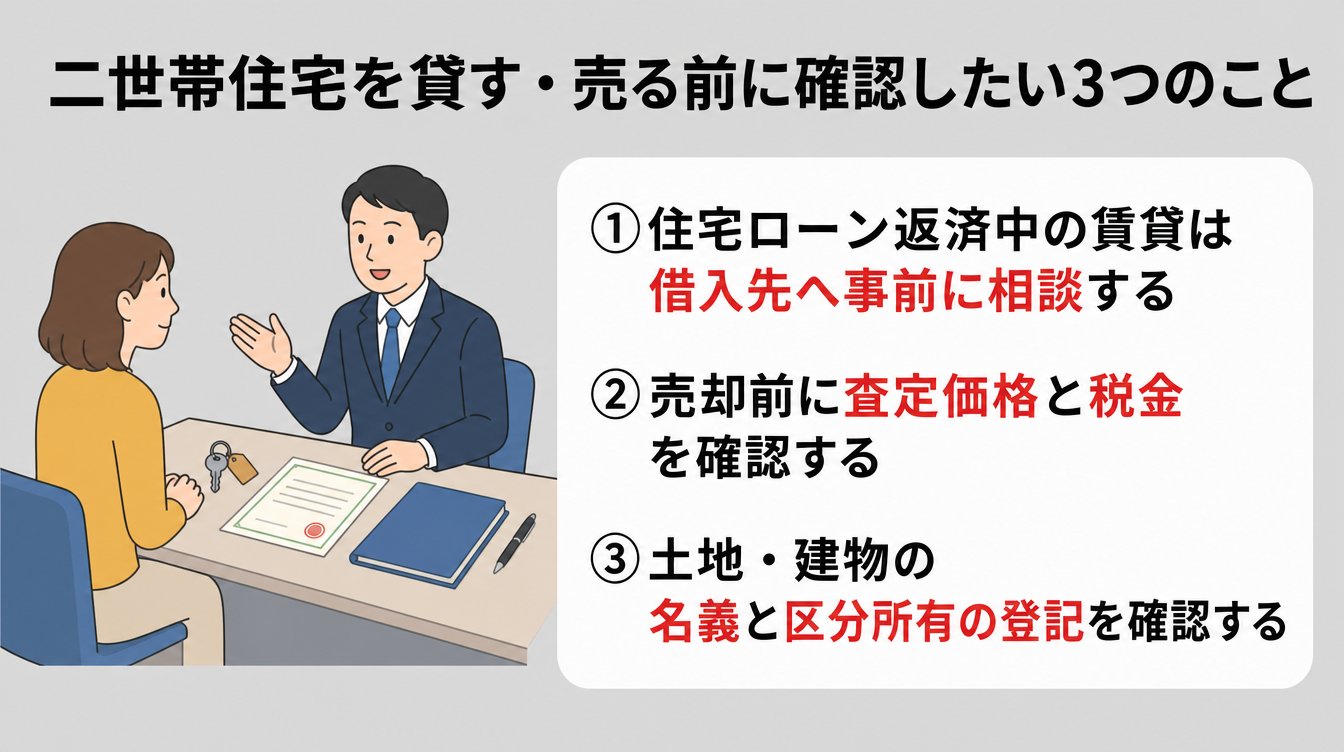 二世帯住宅を貸す・売る前に確認したい3つのこと