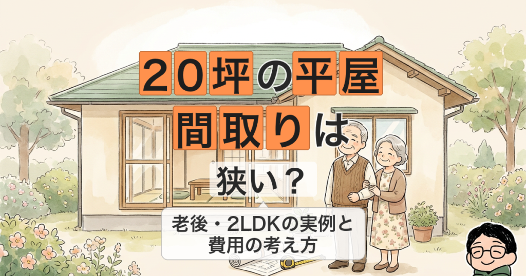 20坪の平屋 間取りは 狭い？