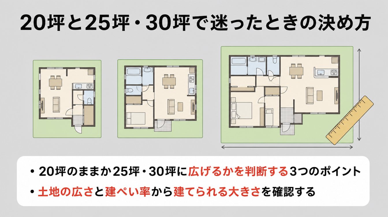 20坪と25坪・30坪で迷ったときの決め方