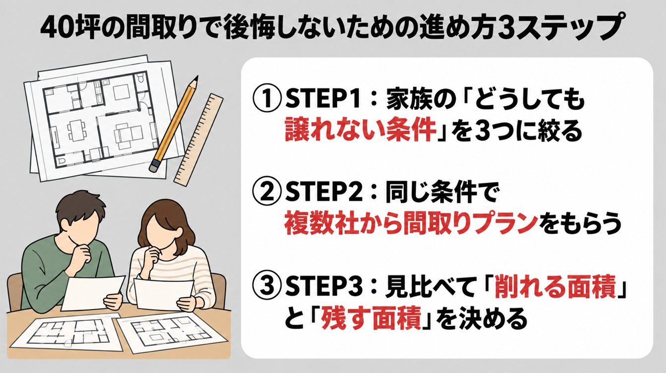 40坪の間取りで後悔しないための進め方3ステップ