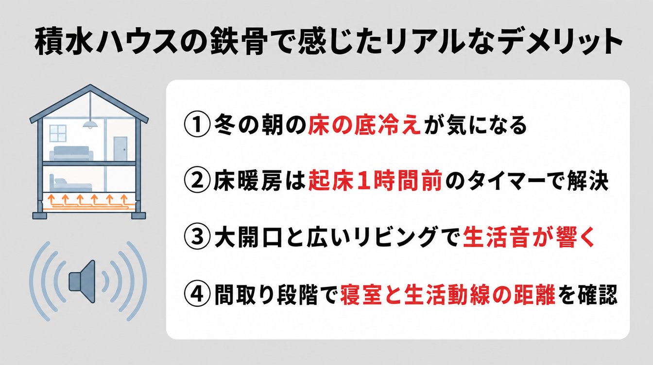 積水ハウスの鉄骨は後悔する？入居5年目の施主が感じたリアルなデメリット