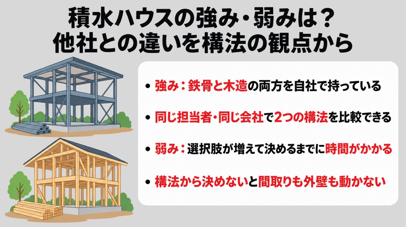 積水ハウスの強み・弱みは？他社との違いを構法の観点から