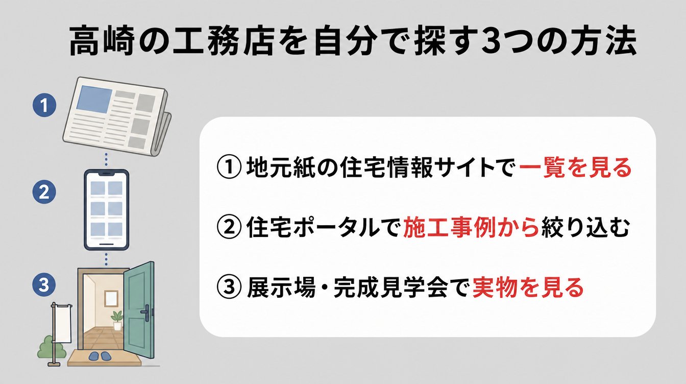 高崎の工務店を自分で探す3つの方法