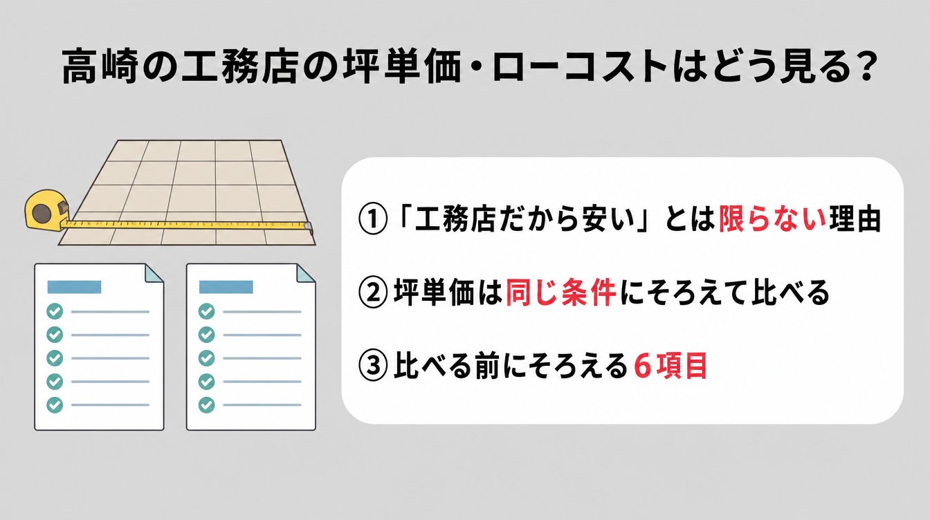 高崎の工務店の坪単価・ローコストはどう見る?