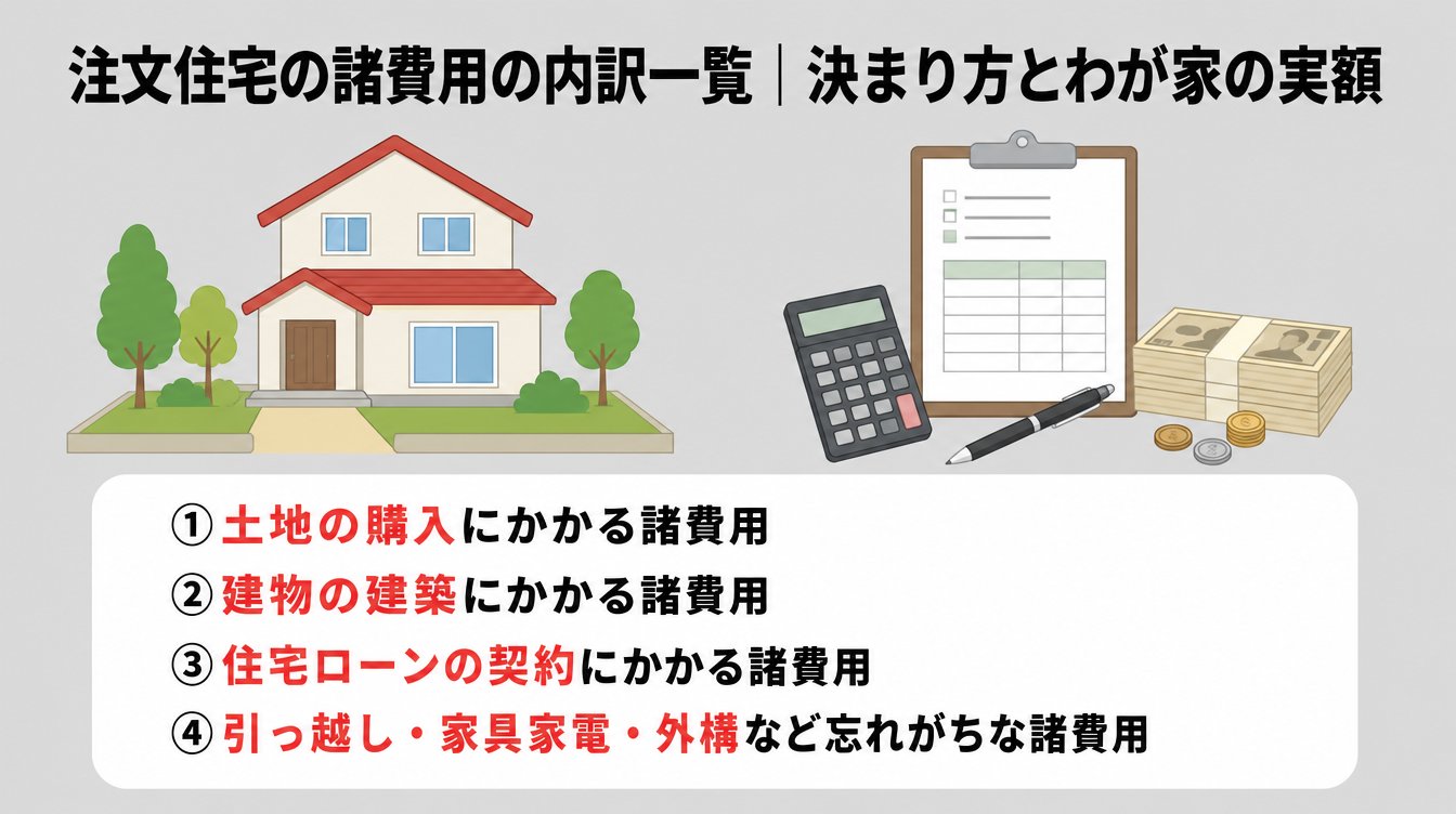 注文住宅の諸費用の内訳一覧|決まり方とわが家の実額