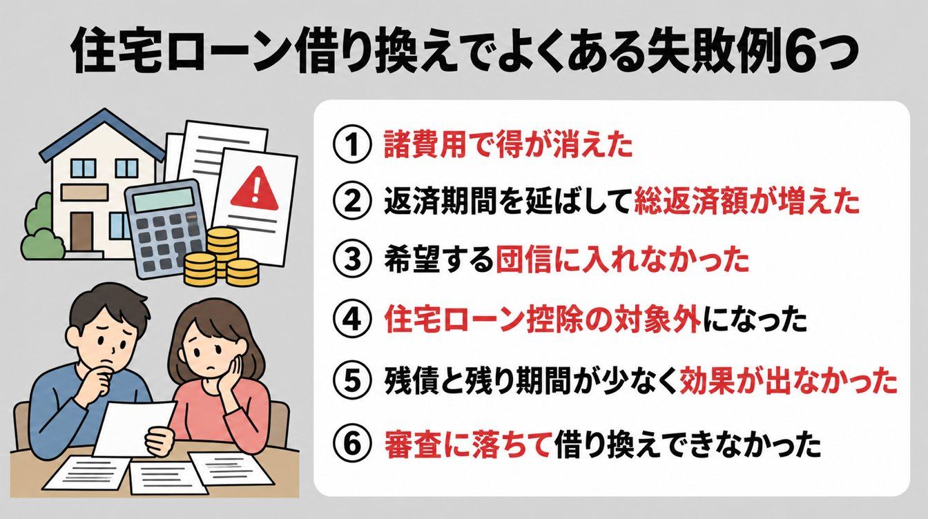 住宅ローン借り換えでよくある失敗例6つ