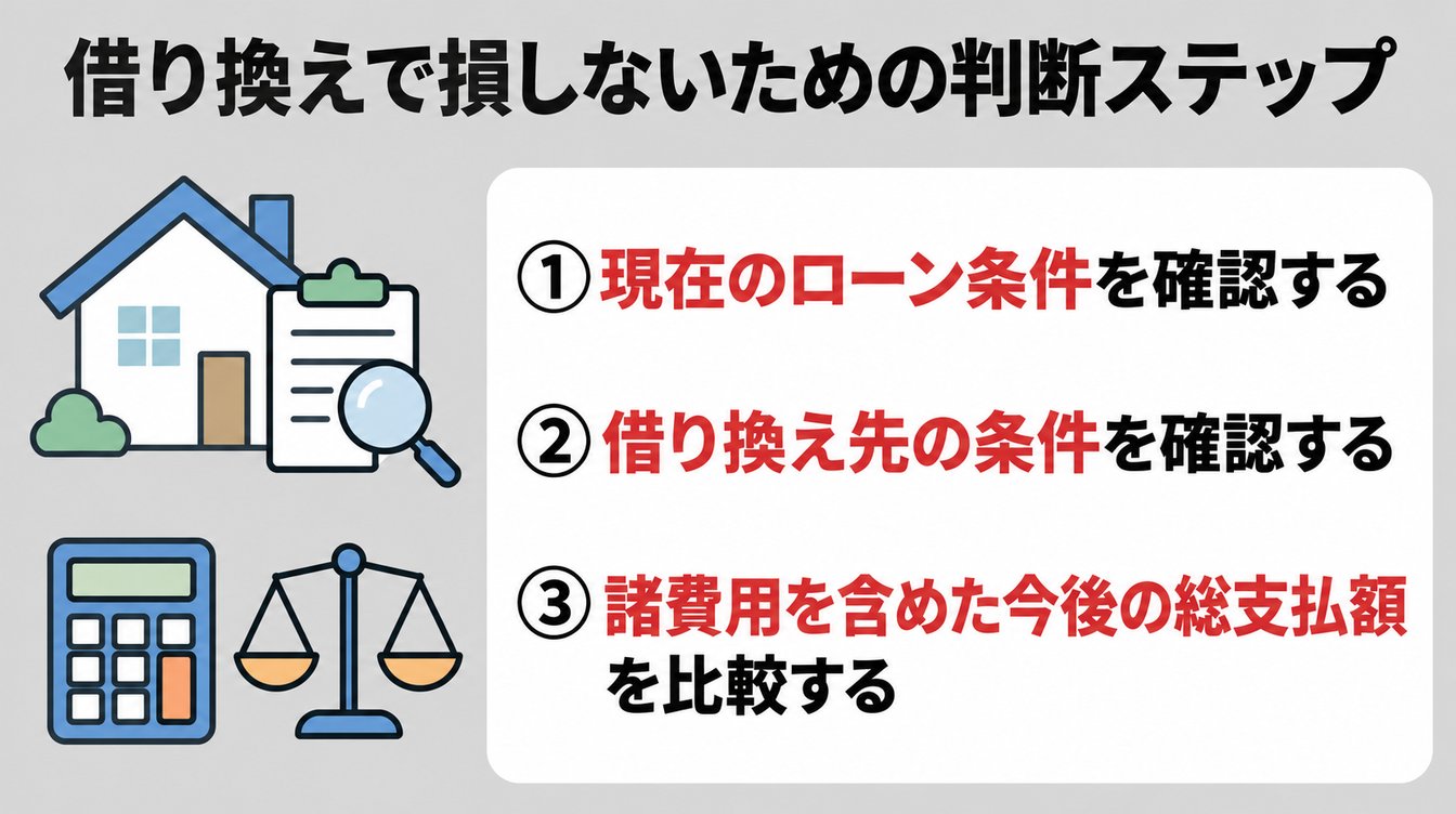 借り換えで損しないための判断ステップ
